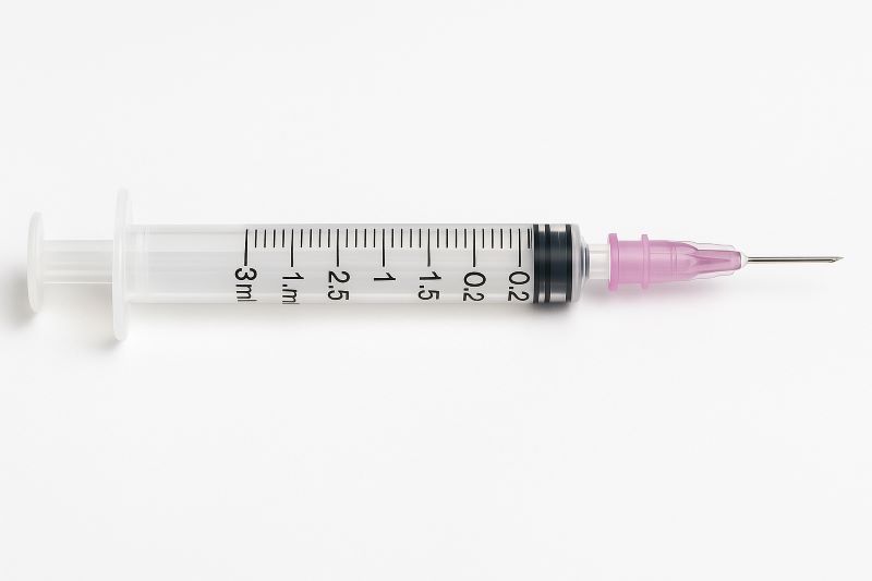 100‑Pack 3 ml Luer‑Lock Syringes (18 Gauge, Individually Sealed)